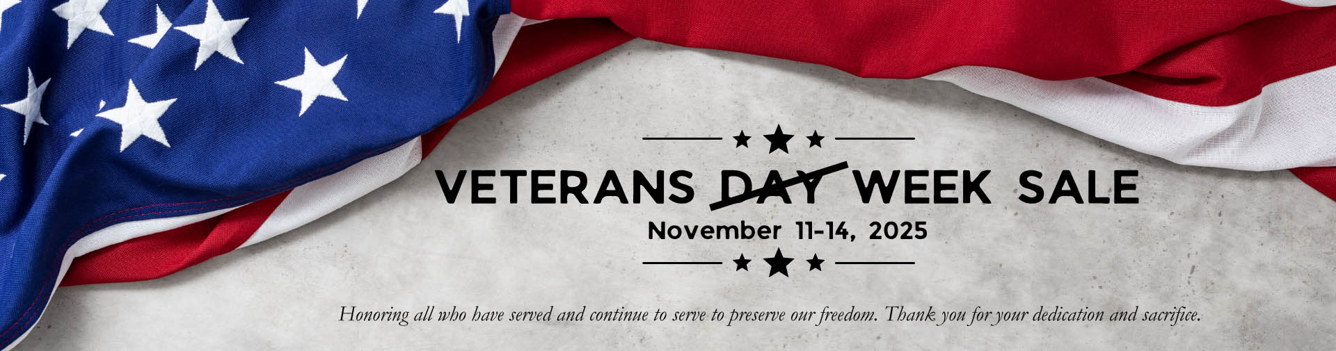 Veterans Week Sale 2025